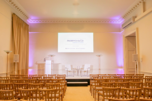 Conference stage at London venue Kent House