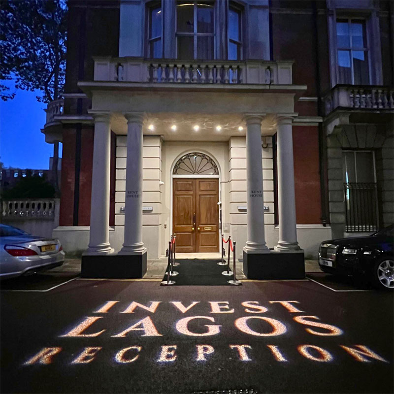 Gobo Projection of Branded Corporate Event Kent House Knightsbridge