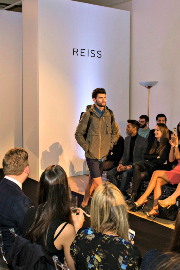 Press day fashion show for Reiss at London venue Kent House