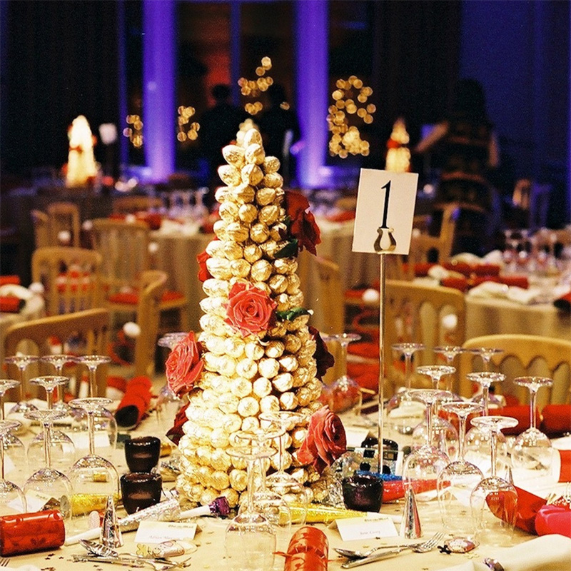 planning the perfect Christmas party with festive table centres