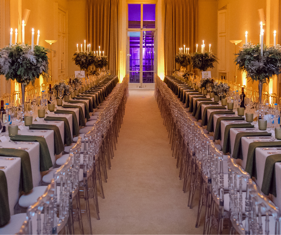 Long Tables Wedding Set Up Kent House Knightsbridge